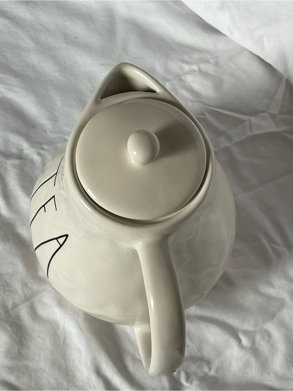 Rae Dunn by Magenta ceramic teapot TEA  black lettering new tea pot